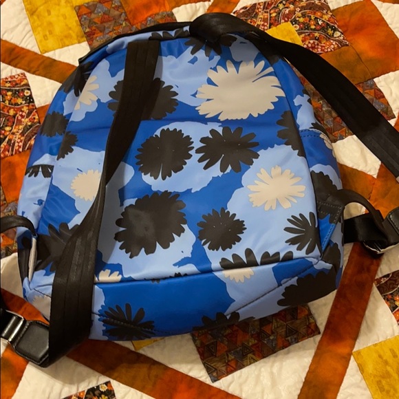Marc Jacobs Biker Blue floral Print Backpack - Picture 3 of 4